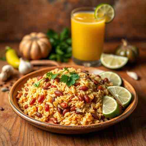 Tacu Tacu - Pan-Fried Peruvian Rice & Beans